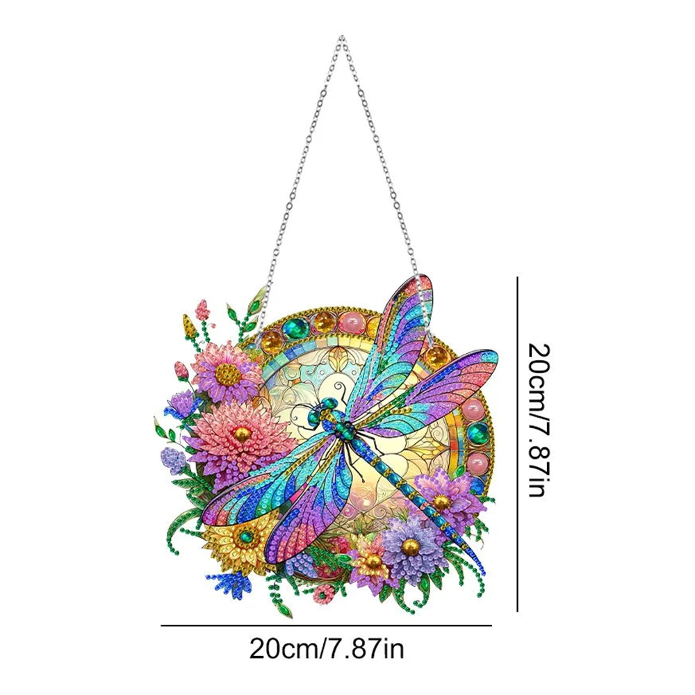 HOMFUN 5D DIY Diamond Painting Special Shape Drill Art Hanging Ornament Crystal Dragonfly Embroidery Rhinestone Home Decor