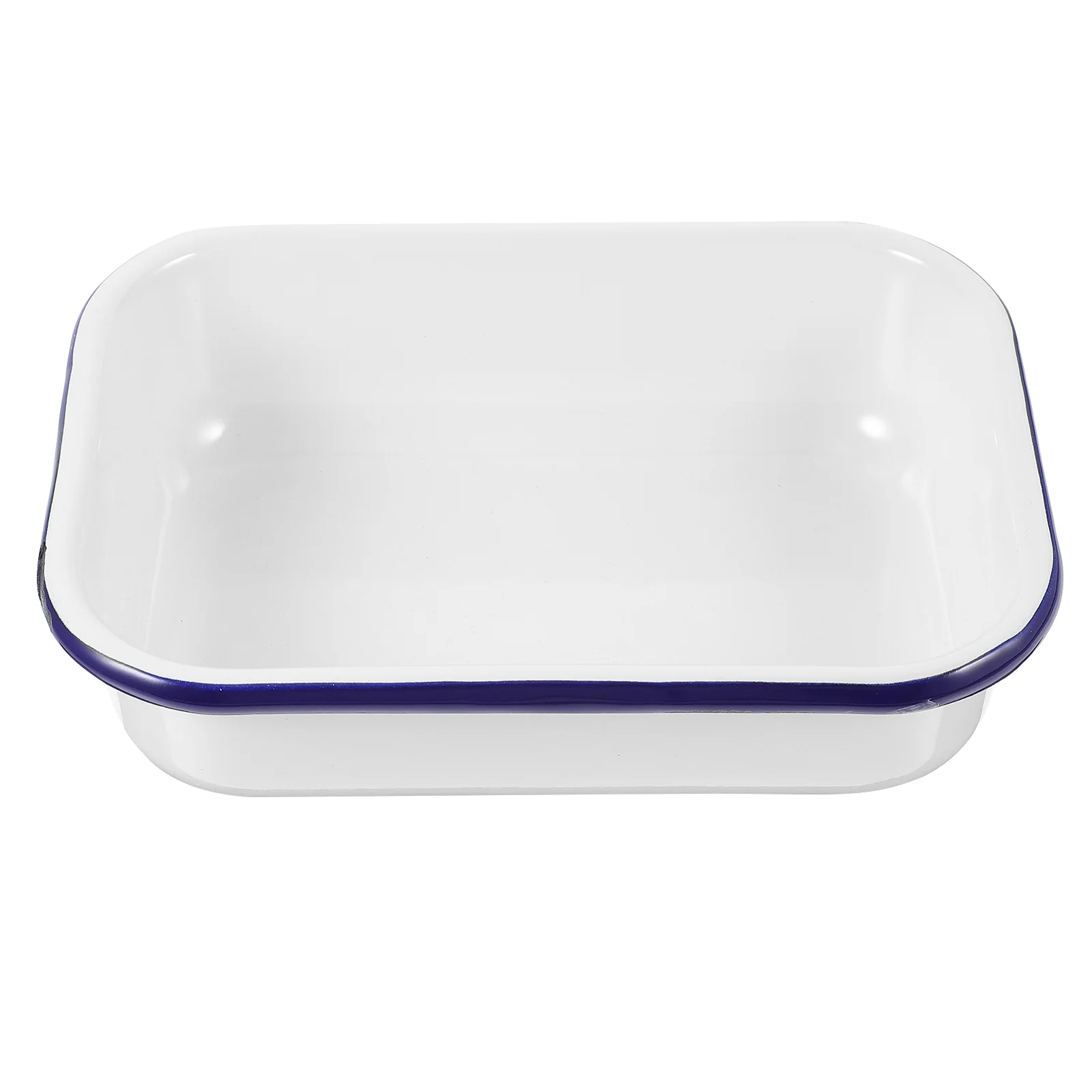 

Enamel Baking Pan Enamelware Roasting Pan Oblong Cake Pan Enameled Steel Baking Dish Lasagna Pan Rectangular Serving Tray