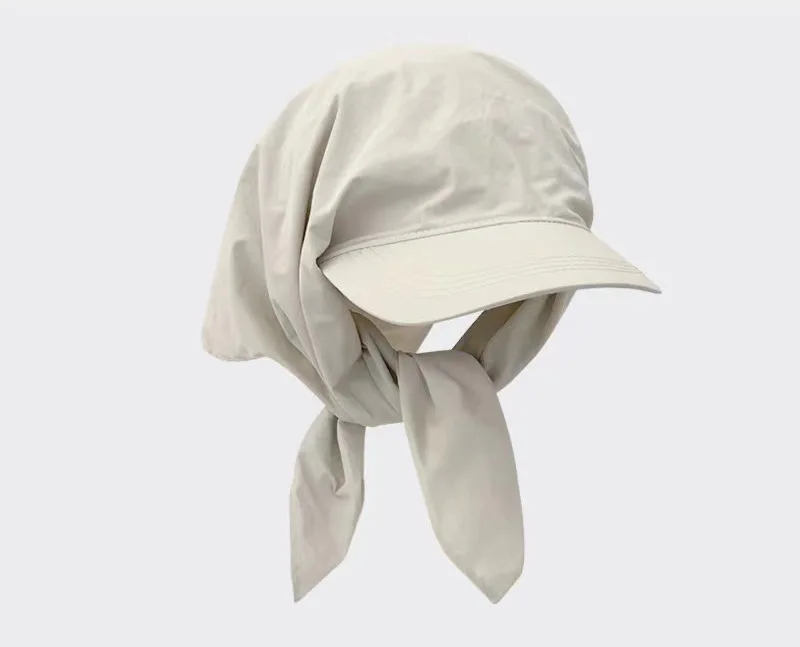 New Bandana Scarf Hat Cap Sunscreen Hedging Cap Printed Brim Baseball Cap Sunshade Hooded Scarf Headpiece Headscarf Baseball Hat