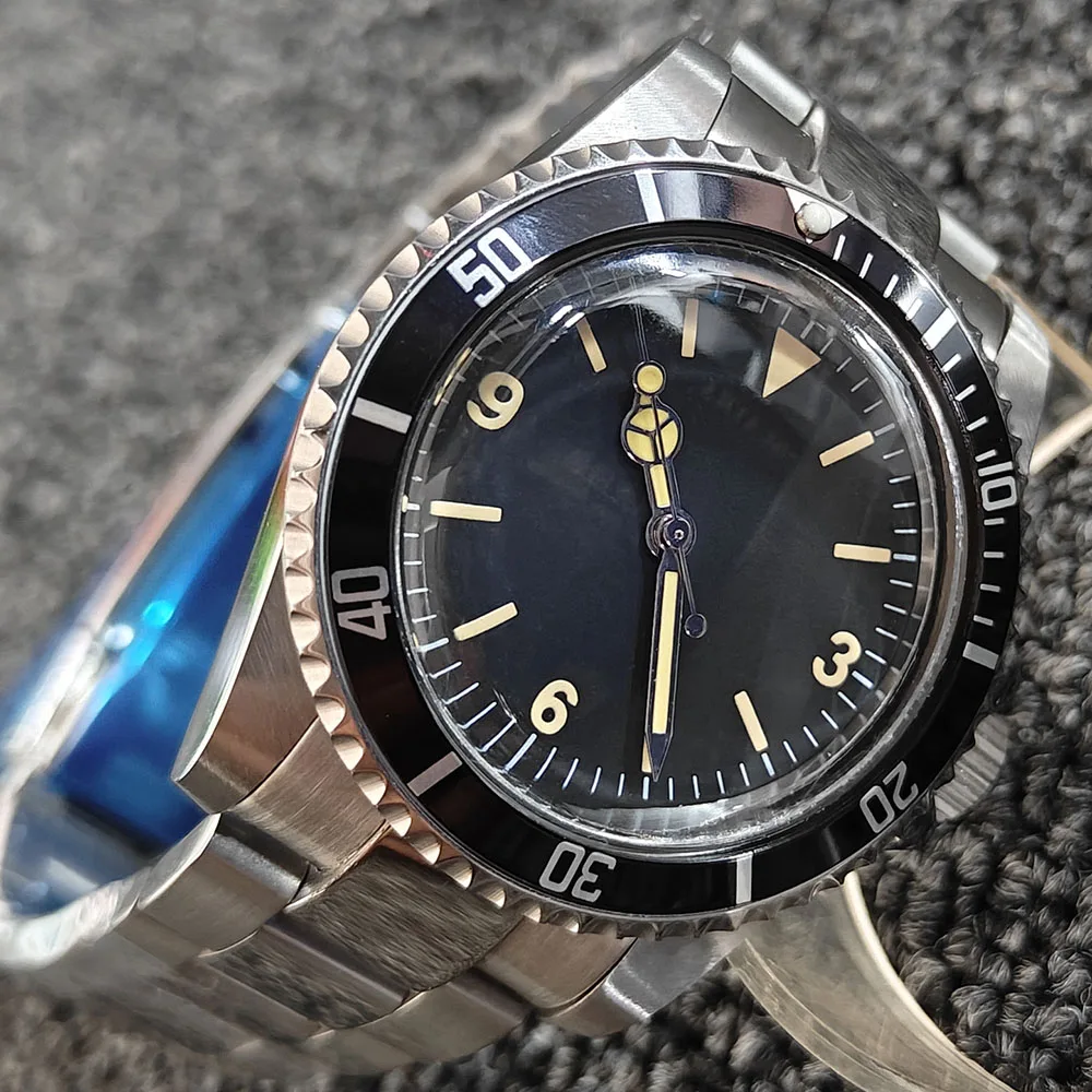 40mm Men's SUB Black Business Mechanical Watch Bright Night Light Dial Men's Stainless Steel Waterproof Watch