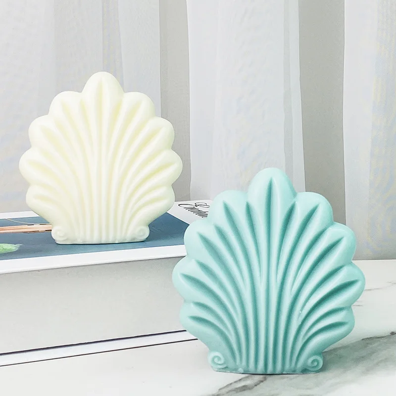 

3D Classical Harp Style Shell Candle Silicone Mold Gypsum Aroma Resin Soap Ice Cube Baking Mould Homemade Exquisite Gift Tools