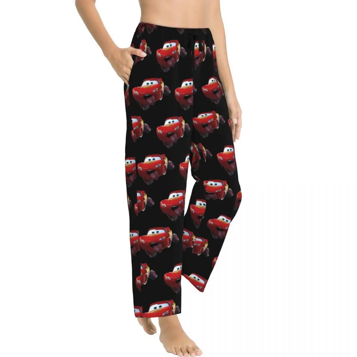 Sally I'm Lightning Cars Mcqueen Apparel Women's Comfy Pajama Pants Sleep Bottoms Pants Palazzo Stretch Lounge Pant 6