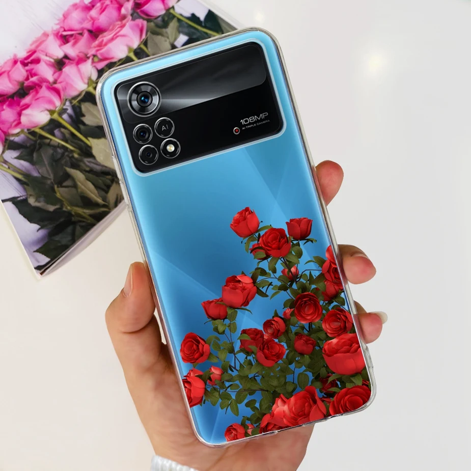 New Fashion Painted Clear Silicone Phone Case - Soft Protective Cover for Xiaomi Poco X4 Pro 5G