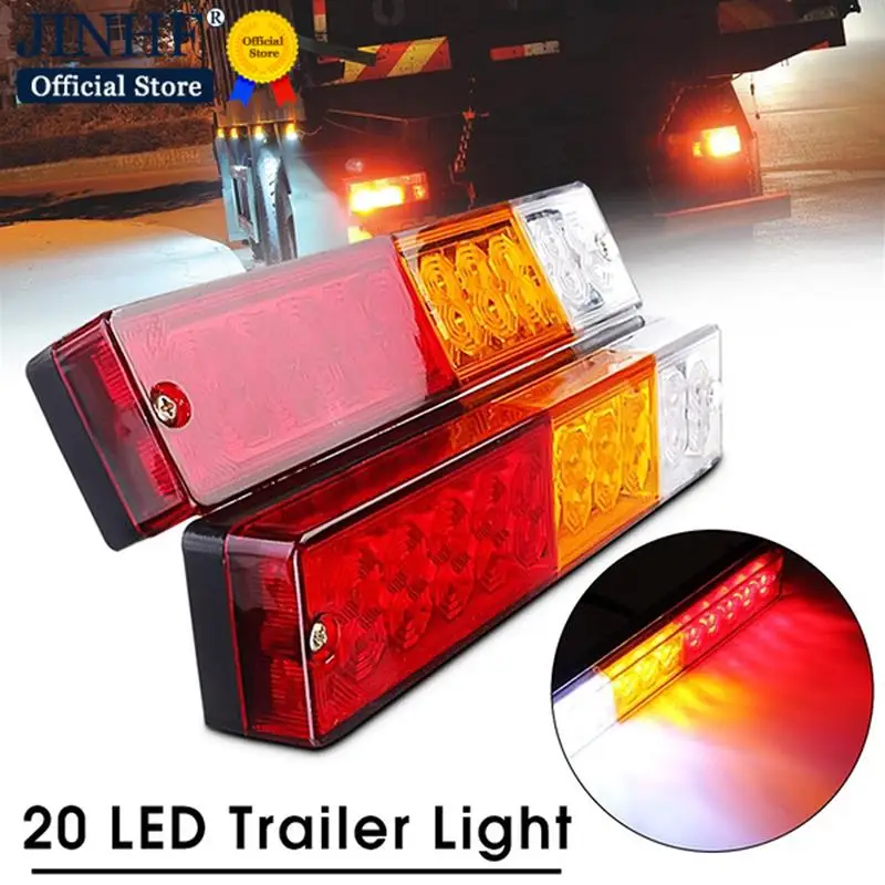 20 leds 12V Waterproof Lights Truck LED Tail Light Lamp Yacht Car Trailer Taillight Reversing Running Brake Turn truck led tail light