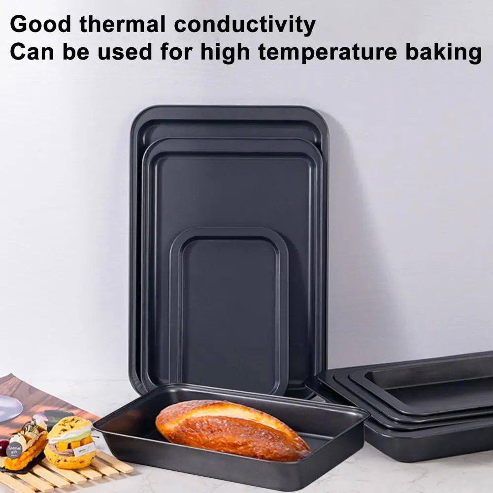 

Weeknight Dinner Baking Pan Non-stick Carbon Steel with Extended Handles for Even Heat Distribution