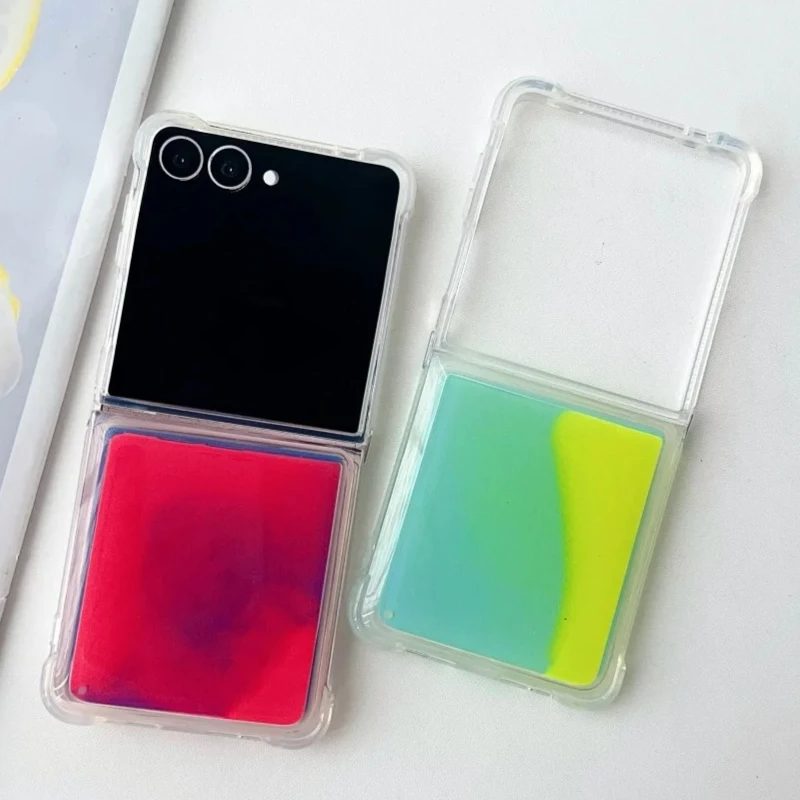 Luminous Quicksand Shockproof Silicone Bumper Phone Case with Bling Glitter Clear Cover