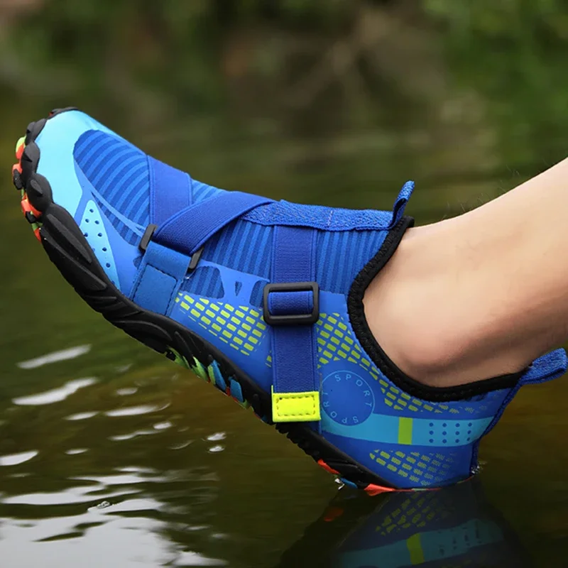 Trail Running Shoes Gym Exercise Minimalist Shoes Arch Support Zero Drop Non Slip Breathable for Men Women Sea Aqua Sneakers