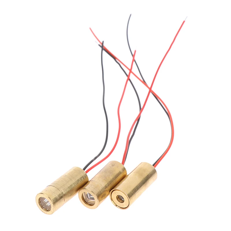 

High Quality 1PC Laser head 650nm 9mm 3V 50mW Laser Cross Diode Module Red Copper Head 5MW