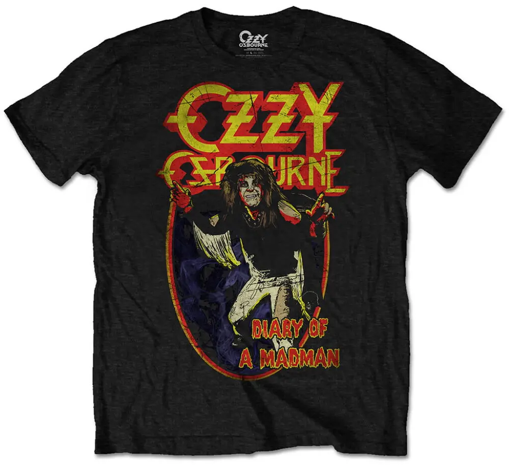

Ozzy osзависит дневник сумасшедшего аниме узор для мужчин и женщин высокое качество хлопок короткий рукав
