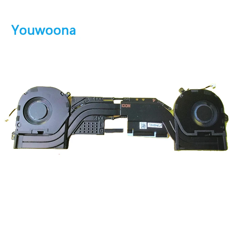 Original Laptop Cpu Gpu Ventilador com Dissipador Dell Xps 15 9520 M5570 0v9pvy Novo