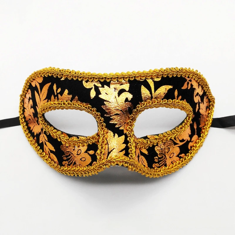 

Halloween Jazz Mask Masquerade Mask Venetian Plastic Mask Makeup Printing Flat Head Party Mask Venice Mask