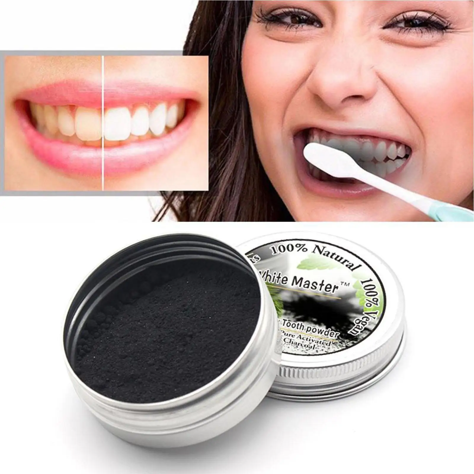 Black Bamboo Charcoal Tooth Powder Plaque Smoke Stains Removal Remove