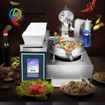 Robot da Cucina Commerciale ad Alta Efficienza, Elettrodomestico Automatico per Hotel, in Acciaio Inox, Intelligente e Multifunzione