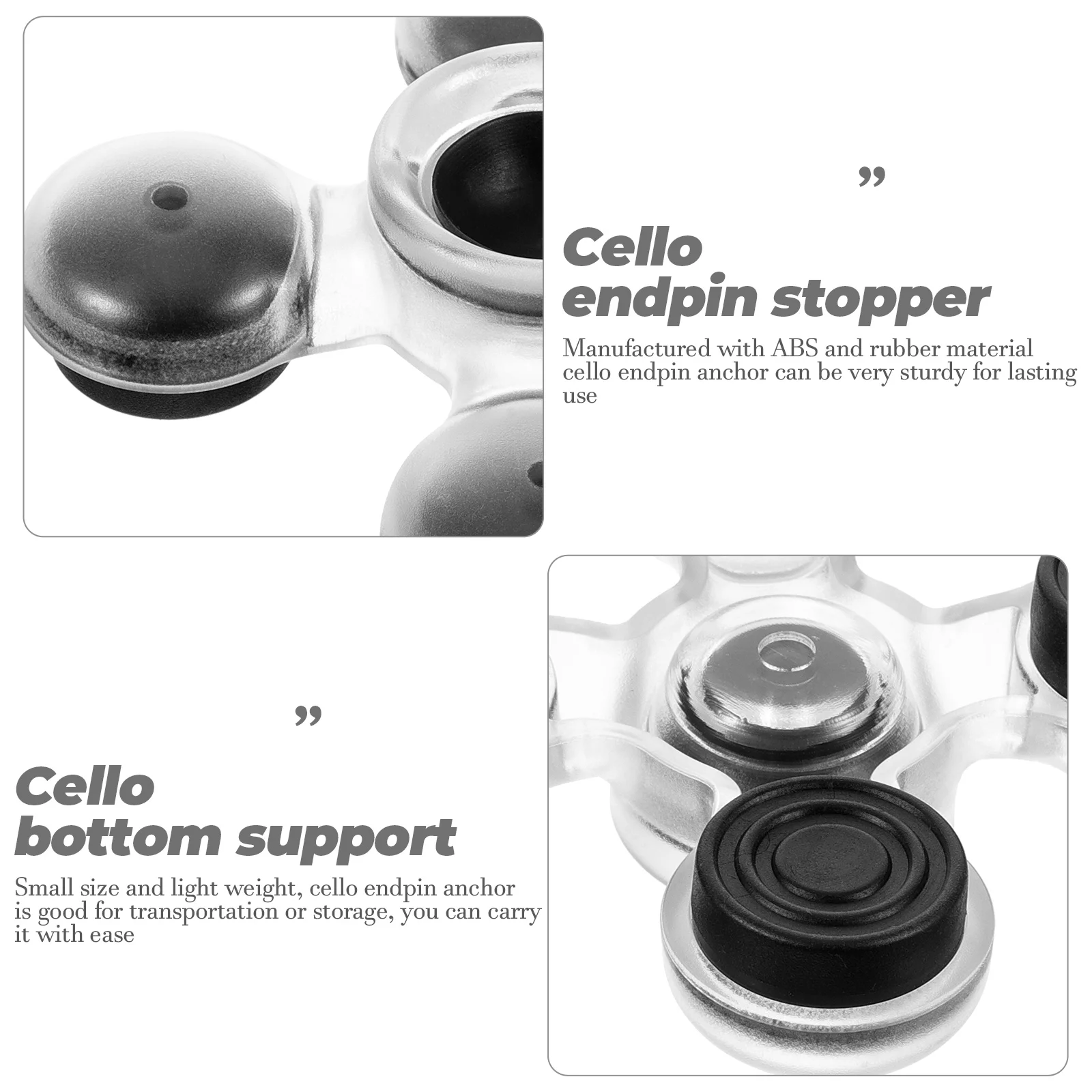 Transparent Anti Slip Pad Cello Endpin Mat Bottom Support Stopper Accessories Violin Anchor Protector Floor String Instrument
