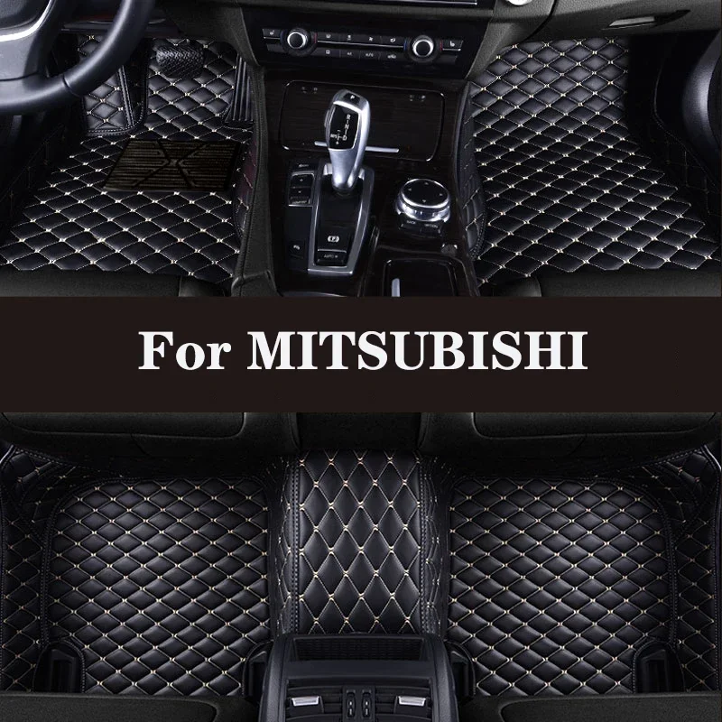 

Full Surround Custom Leather Car Floor Mat For MITSUBISHI ASX 308 Eclipse Grandis Montero Lancer Pajero Outlander Auto Parts