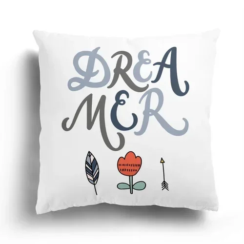 thumbnail image 1 of Funda de almohada para sofá con dibujos de niños, color gris y blanco, sencilla, para decoración del hogar y la sala de estar, 1 of 5
