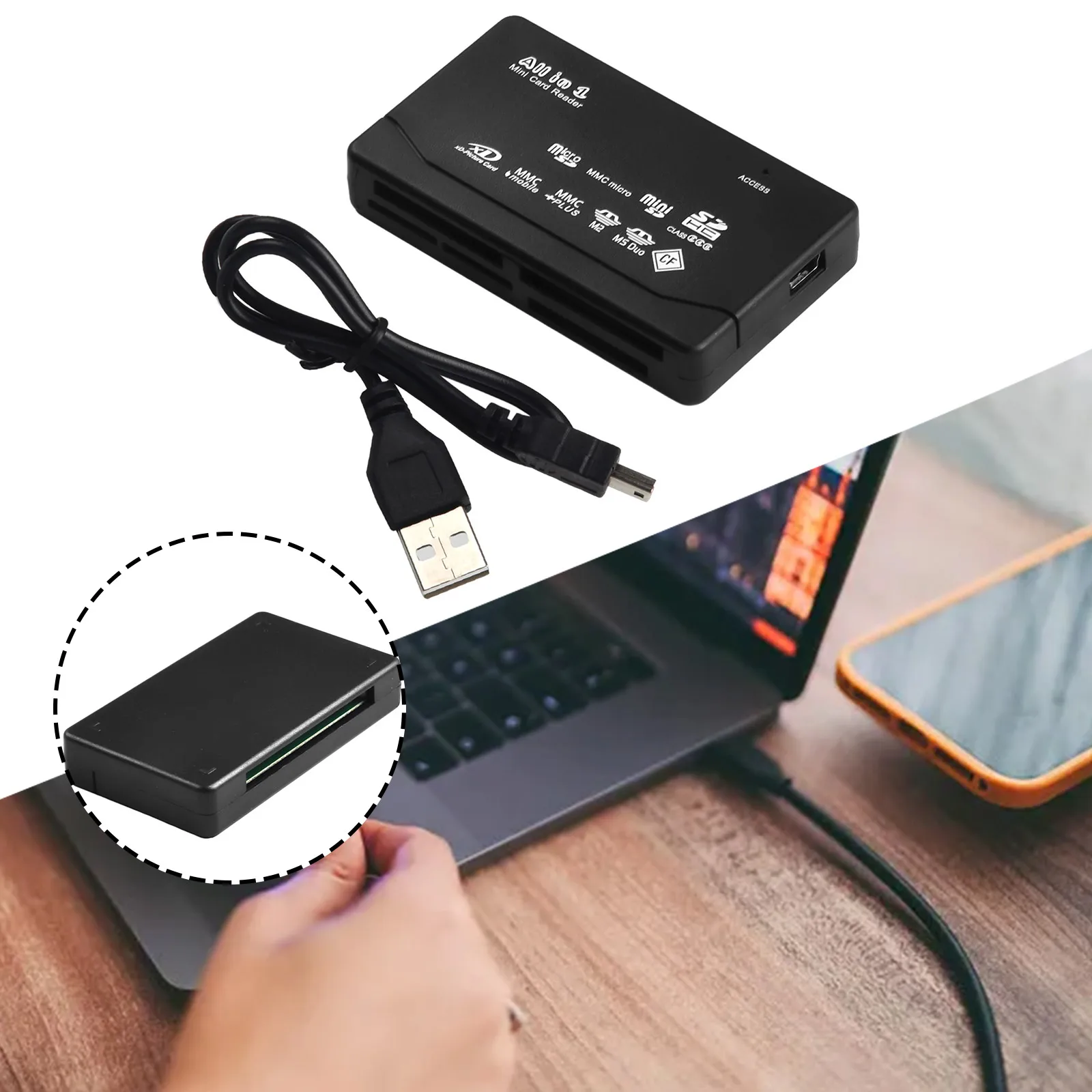 

Card Adapter Card Reader Memory Kit Part Accessory Tool Up to 480 Mb USB 2.0 TF High Quality Brand New Portable