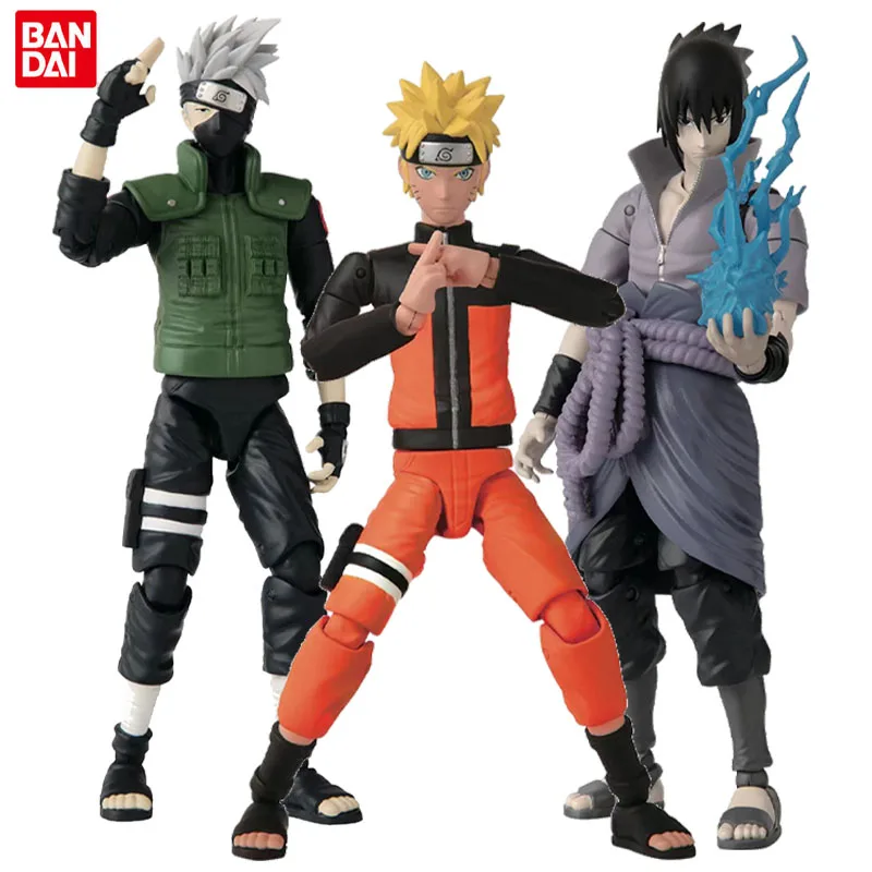 

Bandai Original Anime Heroes Naruto：Shippuden Anime Figure Uzumaki Naruto Ucjiha Sasuke Action Figure Toys for Boys Kids Gifts