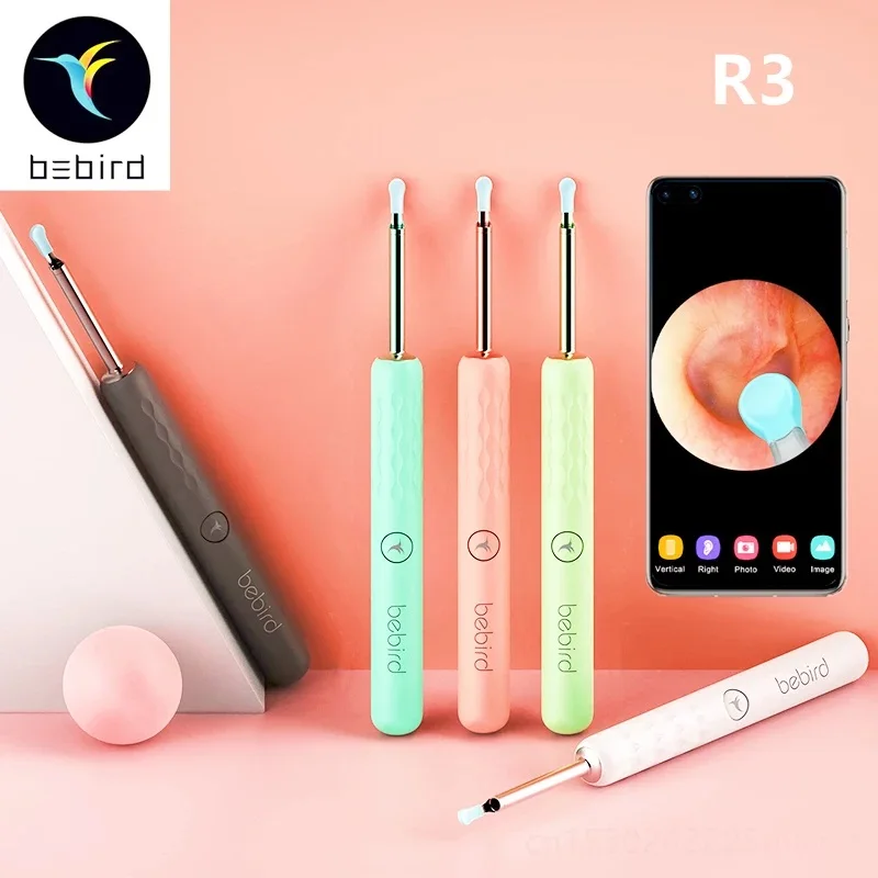 

Bebird R1 R3 Visual Ear Wax Removal Tool,Ear Camera,Earpick,Earwax Cleaner,Wifi Otoscope Endoscope App Compatible ISO Android