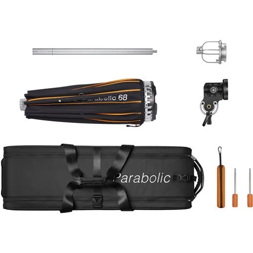 ..Godox P128KIT 우산 소프트박스 68cm 88cm 128cm 158cm 사진 스튜디오 캐논용 포물선 스피드라이트 라이트 포커싱 시스템