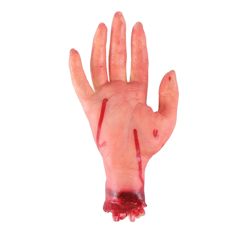 

Акция! Кровавый ужас, страшный реквизит на хэллоуин, поддельный разрезанный ручной домик в натуральную величину 19X10,5 см