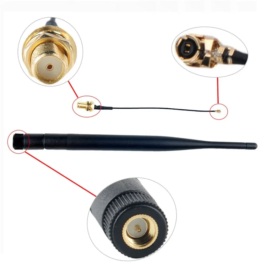LoRa Antenna 868MHz / 915MHz 5DBi SMA Male with Extenstion Cable Omni-directional for Meshtastic LoRa 32 V3 LoRaWAN（4PCS）