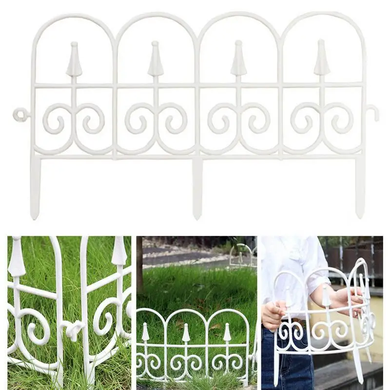 6pcs Decorative Garden Fence Bendable Landscape Border Decorative Garden Fence Plant Lawn Flower Bed Fencing Barrier Yard Decor