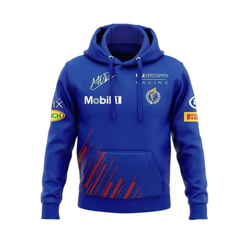 

2023 Hot F1 Racing Men's Sweatshirt 3D Red Print Popular Road Racing Jacket Hoodie Men's Casual Bull Pullover
