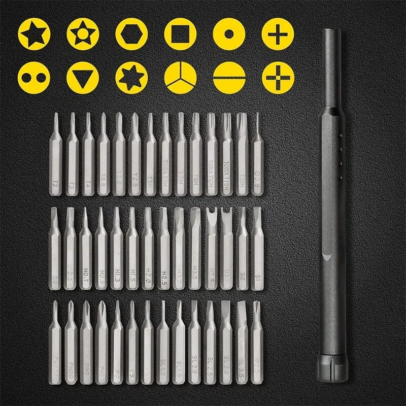 

New 45 In 1 Screwdriver Set Precision Magnetic Bits Torx Screw Driver Kit Dismountable Tool Case For Watch PC Phone Repair