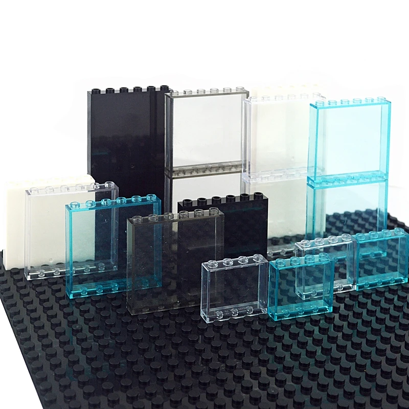 Window City Building Blocks 1x6 1x4 Glass Transparent Panel House
