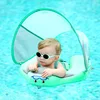 Mambobaby Baby Float Lying Swimming Rings with Canopy Waist Chest Floater Non-Inflatable Swim Ring Buoy Pool Accessories Toys 1