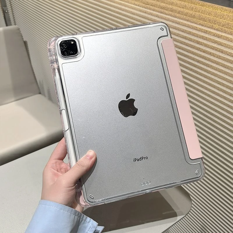 Elegant Pink Tablet Protective Case - Solid Color Shell Design