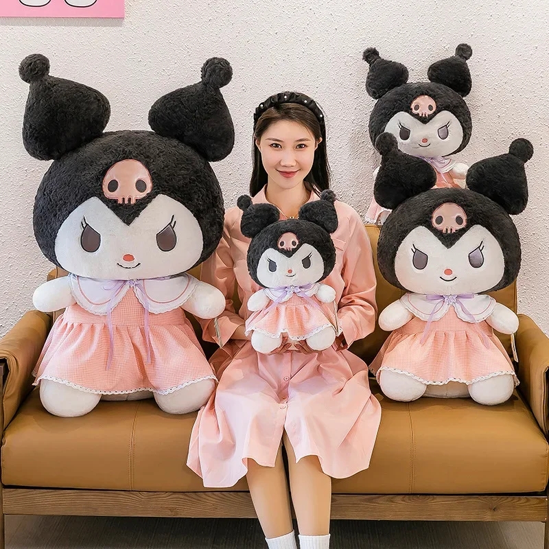 

Креативная мультяшная плюшевая игрушка Sanrio Kuromi Милая аниме периферийный ребенок сопровождает куклу лечебные подарки для детей на день рождения