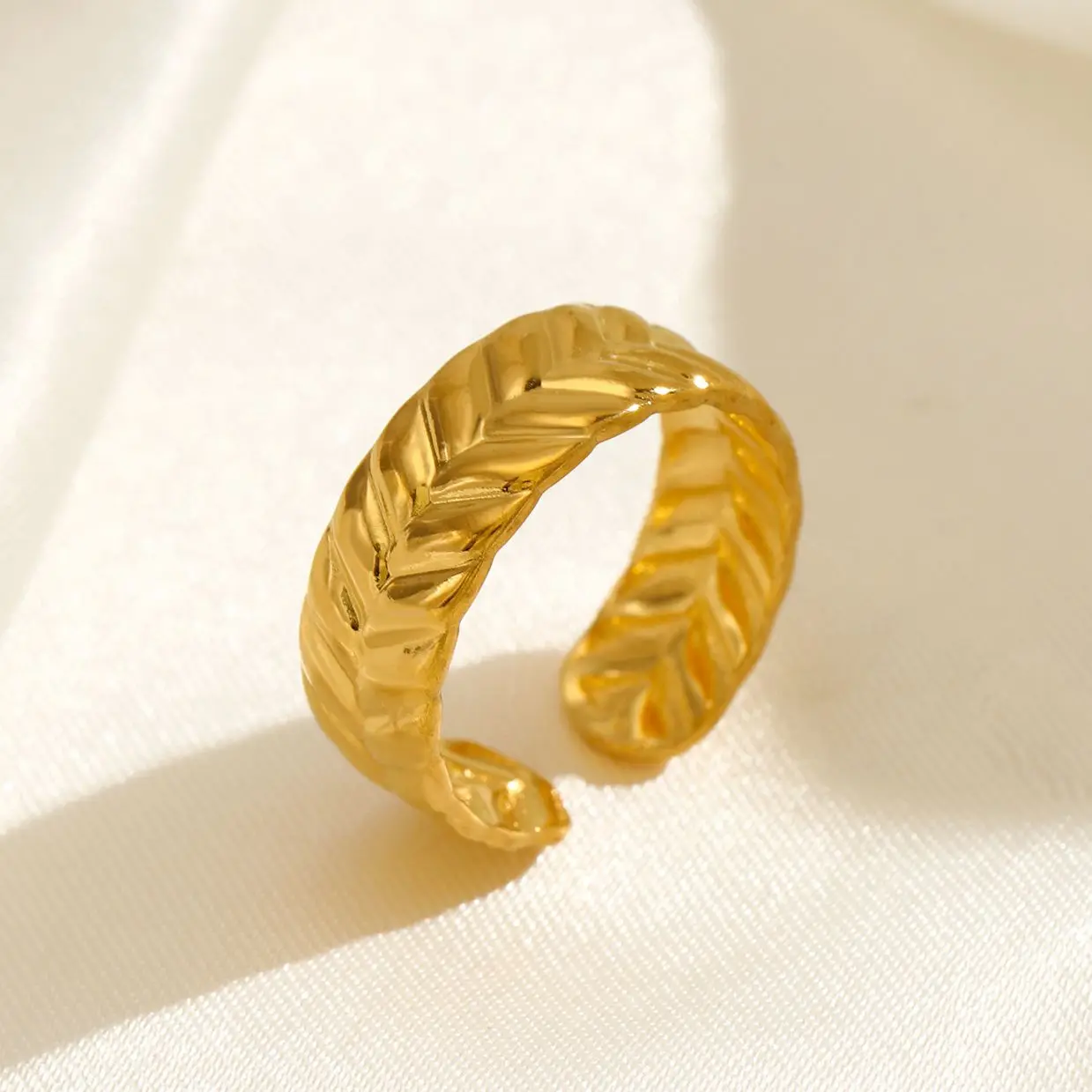 Gold Color Stainless Steel Rings Jewelry Accessories For Women Men