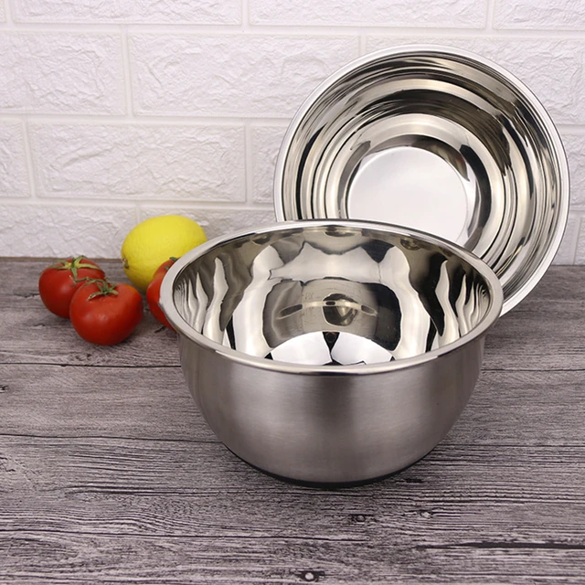 Kitchen Baking Cooking Food Storage 250ml Metal Prep Bowl Stainless Steel Mixing  Bowl with Handle & Pour Spout - AliExpress