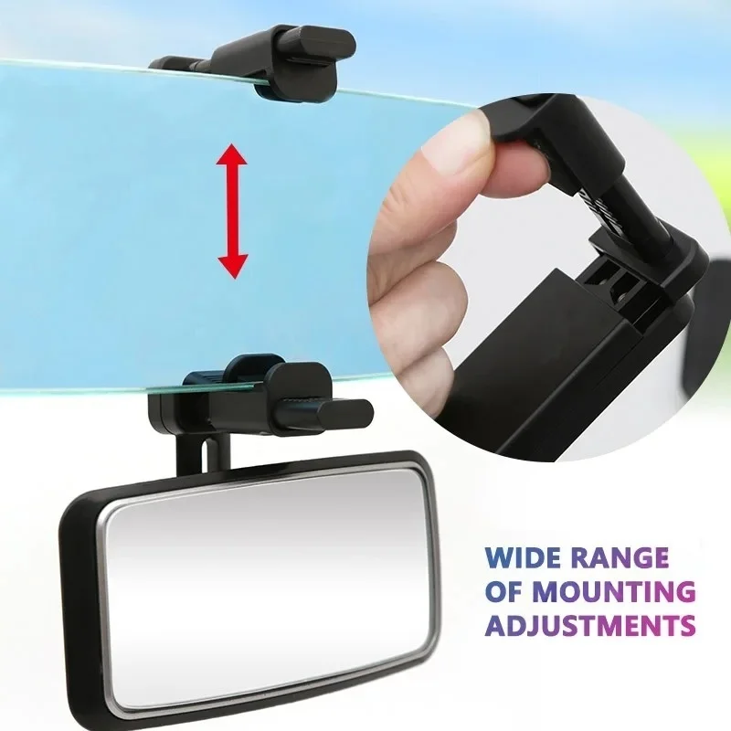 Car Interior Rear View Mirror Mount Clip car mirror 360 Rotatable Adjustable Car Observing Back Seat Auxiliary Mirror Baby Monitor