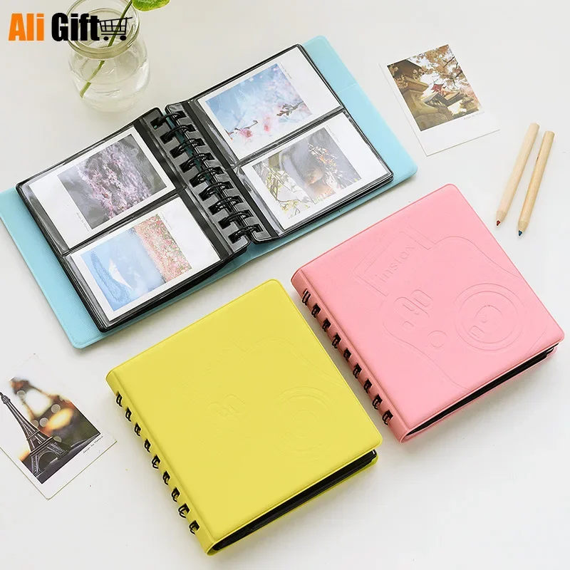 Instant Macarone Coil Photo Album, Picture Case Storage for Fujifilm Instax Mini Gift Kids Lover, 68 Pocket