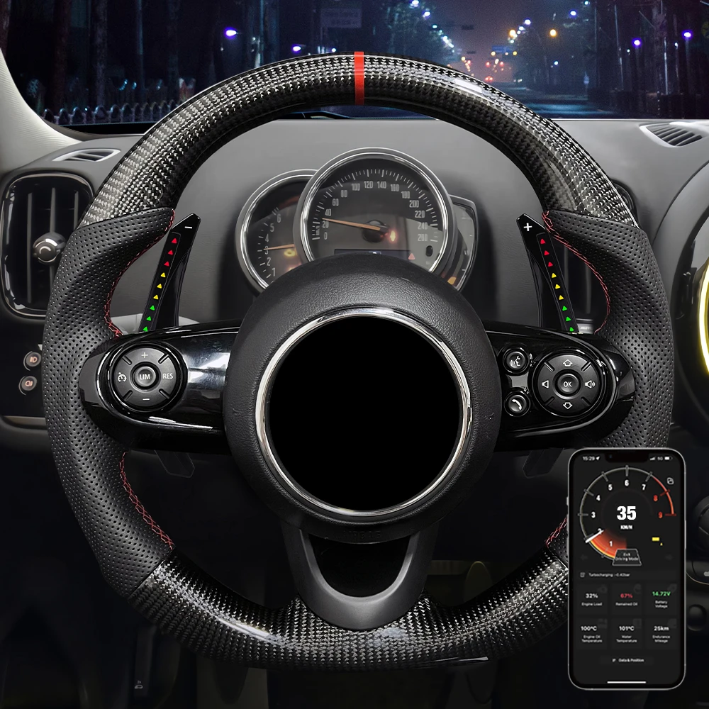 

Подходит для Mini Cooper R56 F56 F55, модифицированные умные светодиодные лопатки рулевого колеса