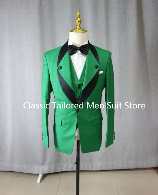 2024 High Quality Wedding/Men Suits Slim Fit  Groom Tuxedos Groomsmen Mens  3 Piece Prom Bridegroom (Jacket+Pants+Vest)