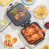 2in1 Electric Baking Pan Double-Sides Heating Folding Frying BBQ Grill Roasting Hot Pot Non-Stick Multi Function Cooker 1
