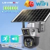 LS VISION 4K 8MP Wireless Solar Camera Dual Screen WiFi PTZ Camera Outdoor Built-in Battery Video Surveillance Camera V380PRO 1