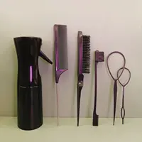 Coiffure enfant en bas âge boucle Topsy Rat queue de poney outils tresse bord brosse ensemble peigne pulvérisateur bouteille accessoires de coiffure enfants filles 5