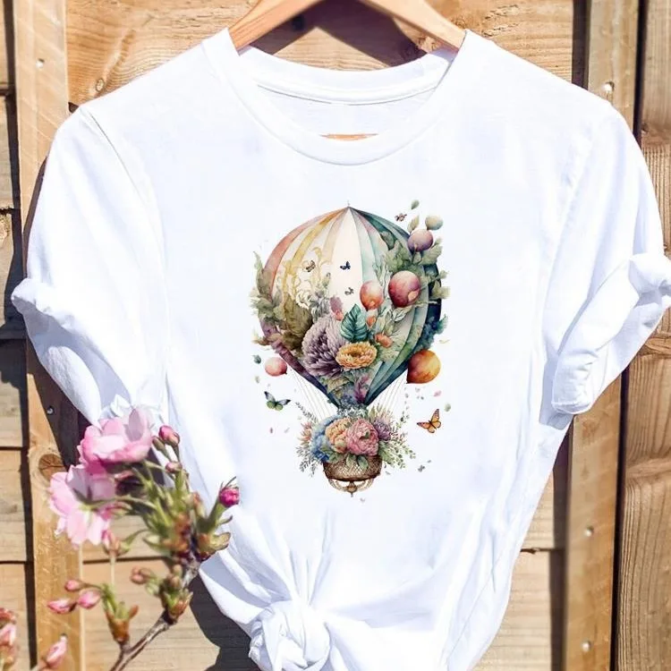

Cute Fashion Printed European and American Clothing Top Short Sleeve T-shirt Tops Harajuku Oversized T Shirt