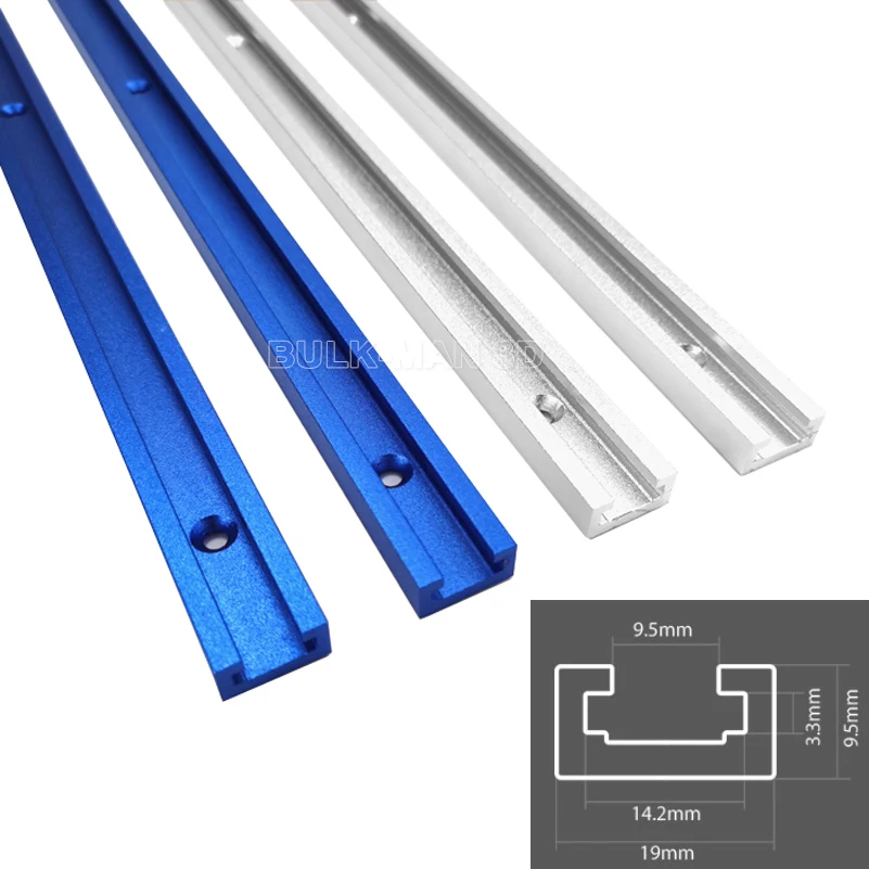 19 Type T-Track T-Slot Miter Track Jig T Screw Fixture Slot 19x9.5mm Table Saw Router Table 100-1220MM Chute Rail