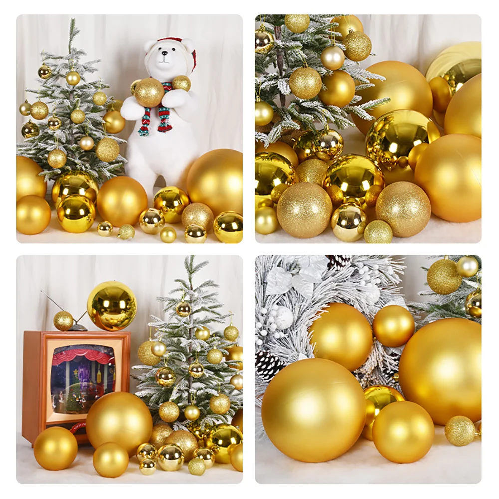 Adornos de bolas de Navidad doradas/Plateadas/Rojas, 6/8/10/12cm