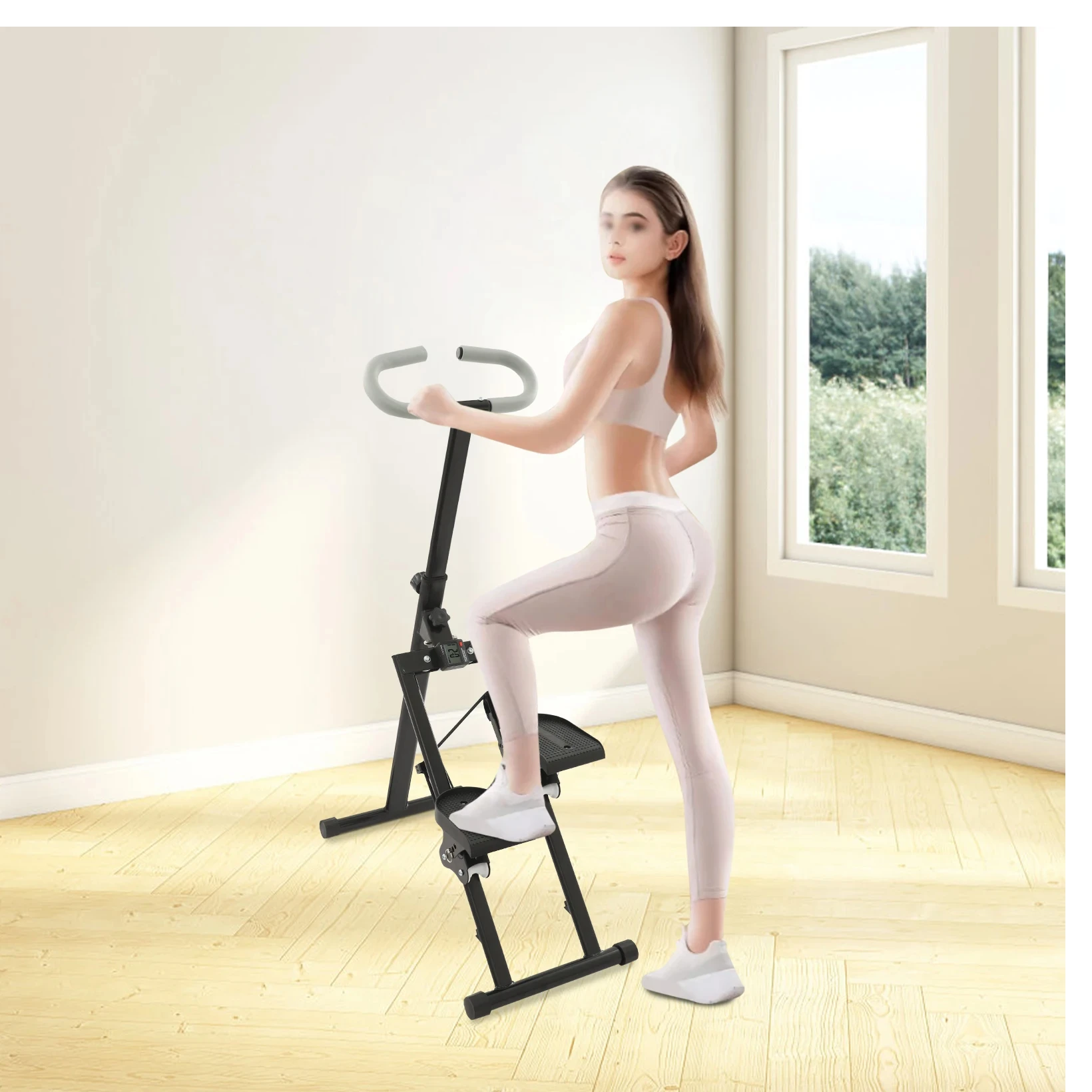 Stepper de escada dobrável, máquina de escalada de escada vertical interna para treino de corpo inteiro, stepper de escada para academia em casa 2