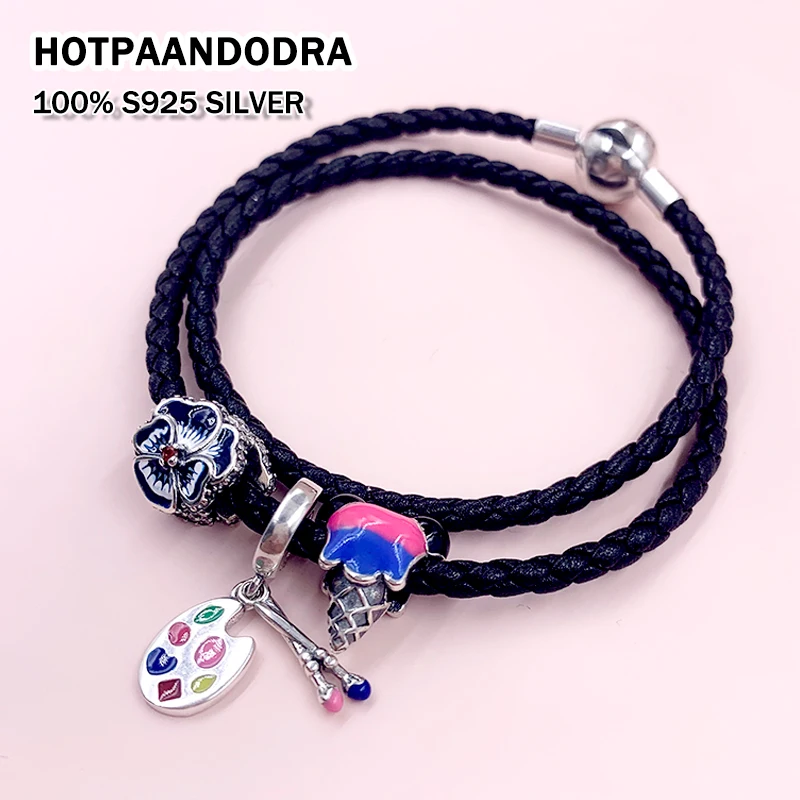 

Authentic Summer Colorful Girly Leather Cord Bracelet Fit Leather Chain Personalized Charm Bracelet For Women DIY Jewelry Making