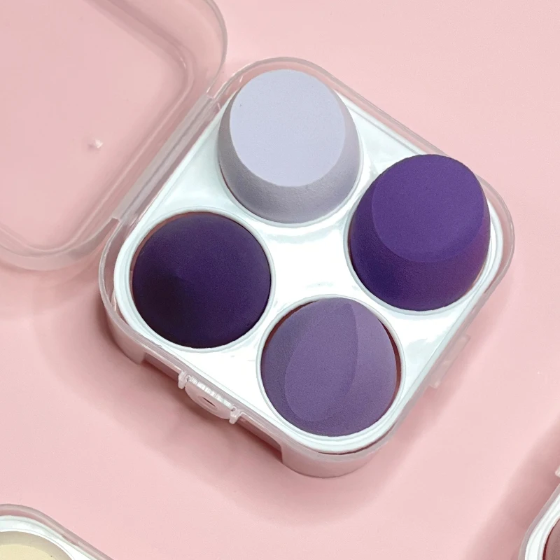 4pcs Makeup Sponge Powder Puff Dry and Wet Combined Beauty Cosmetic Ball Foundation Powder Puff Bevel Cut Make Up Sponge Tools 3