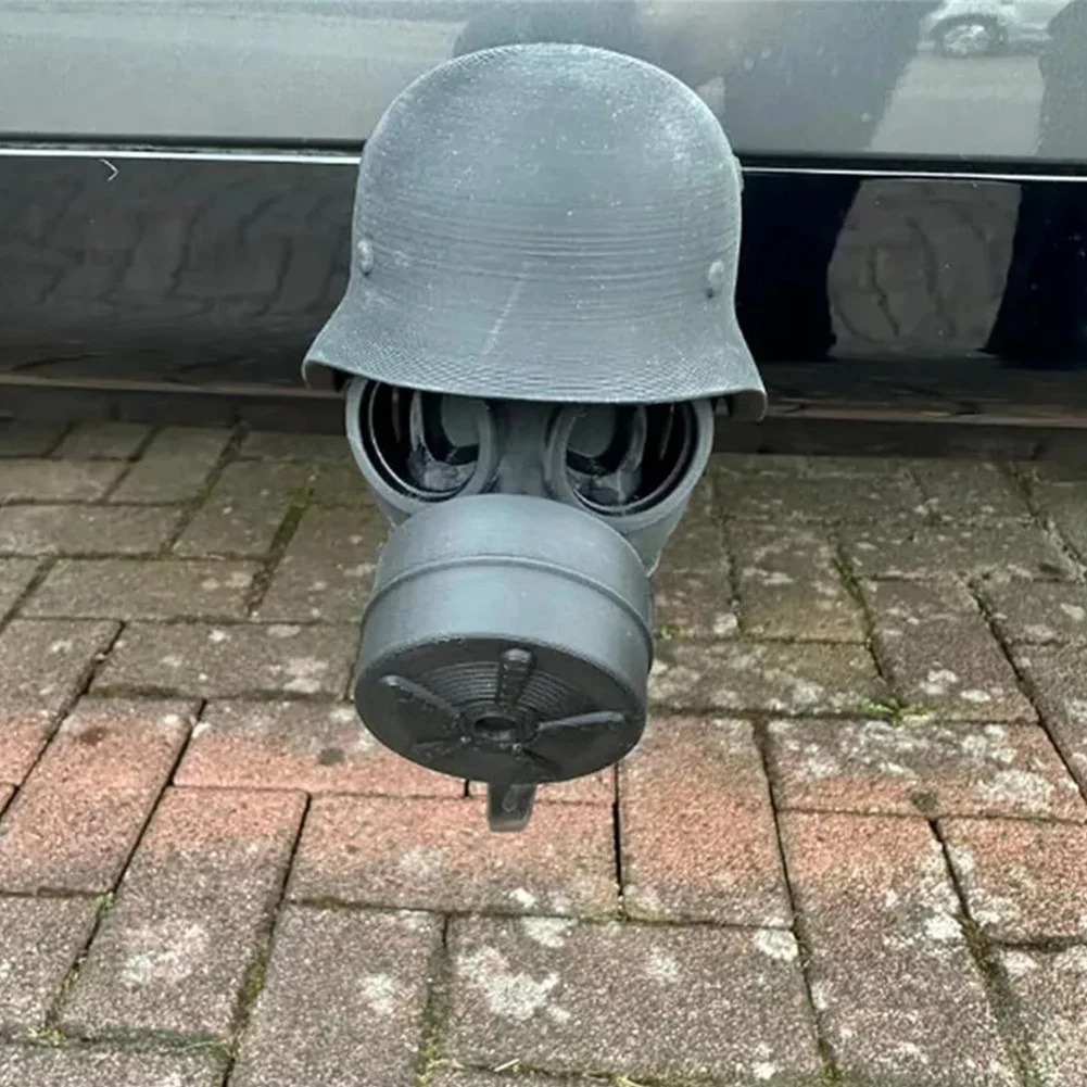 Trailer Hitch Cover Helmet Gas Mask Design Car Dust Plug
