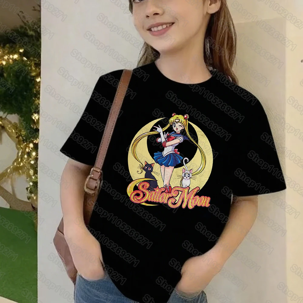 Retro 90s Sailor Moon Graphic Cotton Streetwear Tee